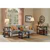 Alaterre Furniture Pomona Metal and Wood 2-Shelf End Table, Slate Gray AMBA02SG
